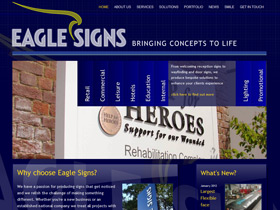 Eagle Signs Website, Plymouth, Devon