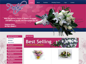 Petals Florist Website, Plymouth, Devon